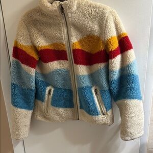 FAHERTY Colorful Striped Sherpa/fleece Jacket